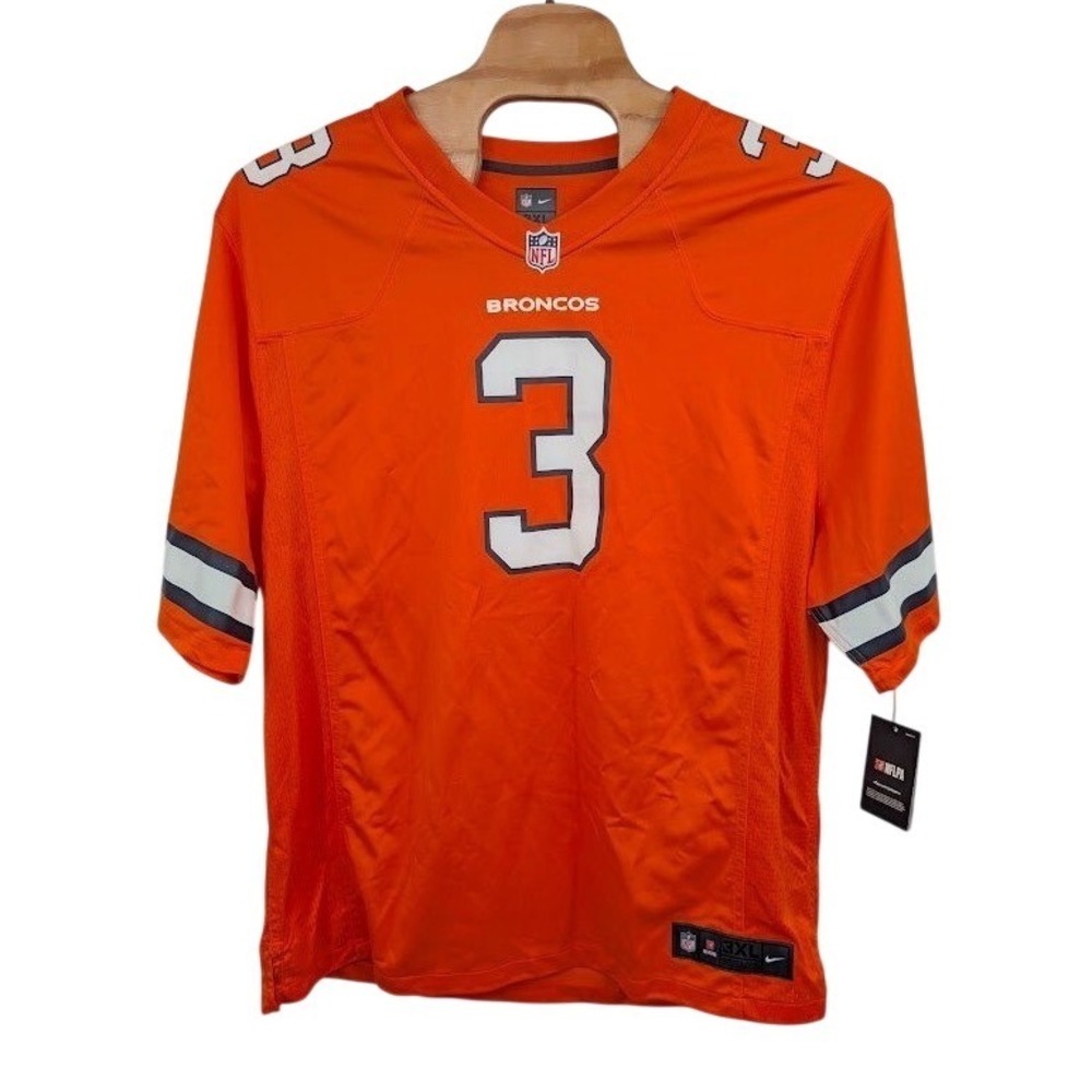 Nike Denver Broncos Orange Football Jersey Wilson #3 Men's NWT sz 3XL